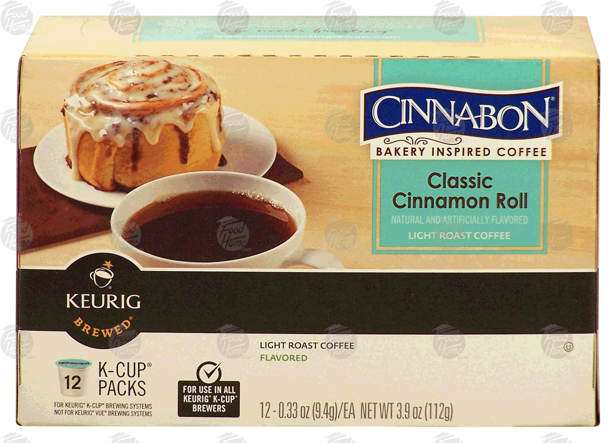 Keurig Cinnabon classic cinnamon roll, light roast coffee, 12 k-cups Full-Size Picture